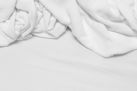white messy blanket for backgroundの写真素材