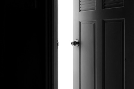 open the door into the lightの写真素材