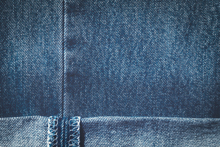 cuff of denim jeans backgroundの写真素材