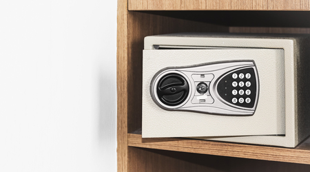 open lock of safe boxの写真素材