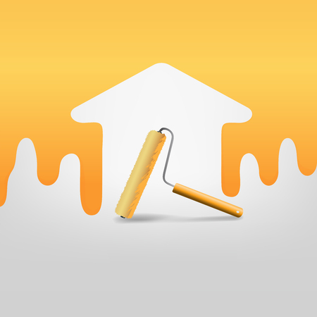 house painting and repair conceptのイラスト素材