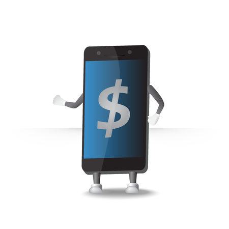 mobile phone with digital payment concept vectorのイラスト素材