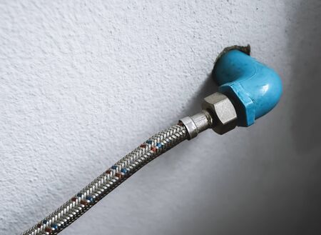 water pipeline flexible hose connectionの写真素材