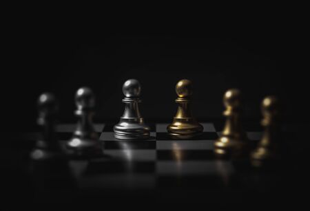 chess board game, battle strategy conceptの写真素材