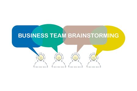 business team brainstorming. vector illustrationのイラスト素材