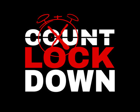 Countdown to Lockdown. New year lockdown rules. The restriction orders during the increasing rate of COVID-19 infected people. Parties or celebrations in public is prohibited over the festive period.のイラスト素材