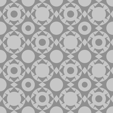 Vector seamless pattern. Geometric graphic design background. Creative art shape circle for decoration. Digital printing fabric and tile.のイラスト素材