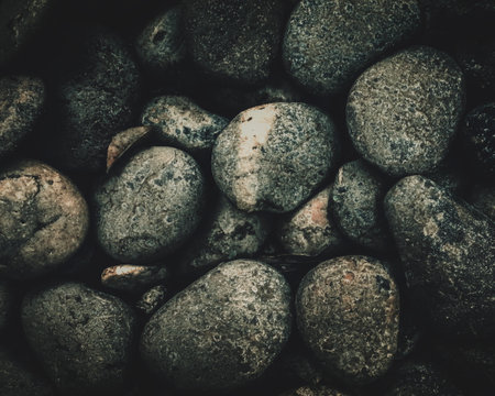 Pebble stone texture. Abstract nature backdrop. Natural rock background.