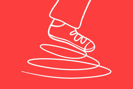 Spring shoes for moving forward. Business efficiency concept. Developing work skills. Performance upgrade to become better.のイラスト素材