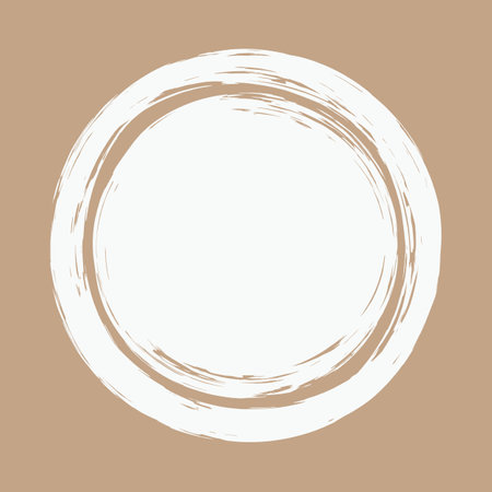 Brush stroke circle scribble. Round shape element. Paint label graphic.のイラスト素材