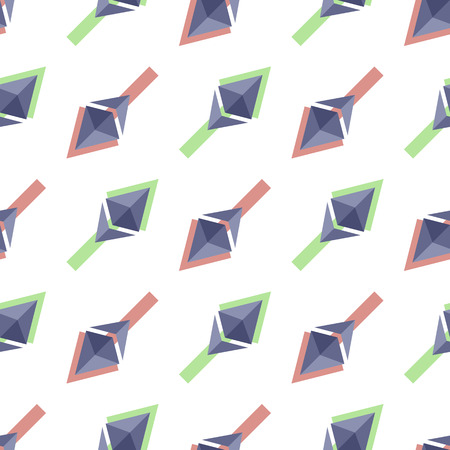 Seamless pattern Ethereum on a white backgroundのイラスト素材