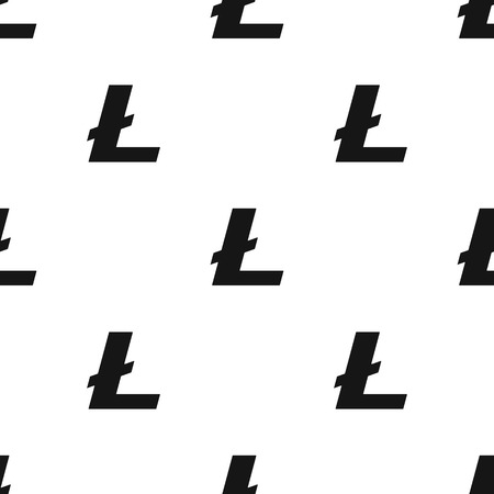 Cryptocurrency litecoin seamless business pattern free tradeのイラスト素材