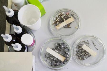 Specific medical instruments for dentistry and treatment teethの写真素材