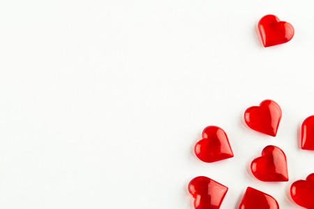 Symbol of the heart on a white background isolationの写真素材