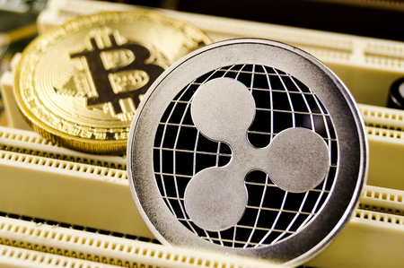 Ripple is a modern way of exchange and this crypto currency is a convenient means of payment in the financial and web marketsの写真素材