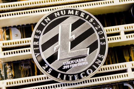 Litecoin is a modern way of exchange and this crypto currency is a convenient means of payment in the financial and web marketsの写真素材
