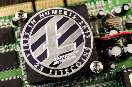 Litecoin is a modern way of exchange and this crypto currency is a convenient means of payment in the financial and web marketsの写真素材