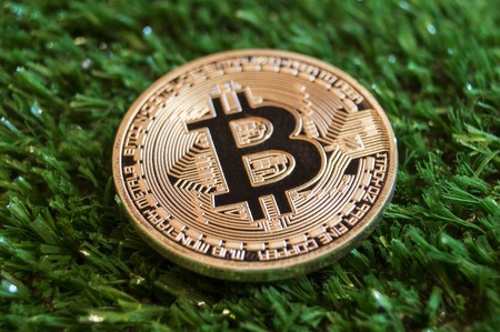 Bitcoin is a modern way of exchange and this crypto currency is a convenient means of payment in the financialの写真素材