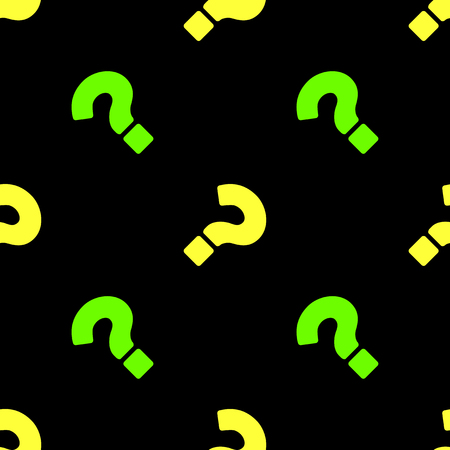 Question marks seamless pattern on black backgroundのイラスト素材