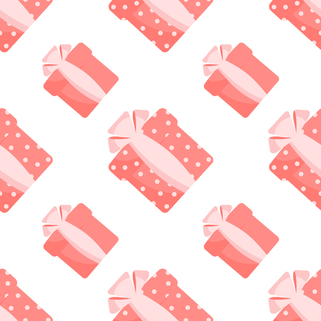 Seamless pattern boxes on white background loveのイラスト素材