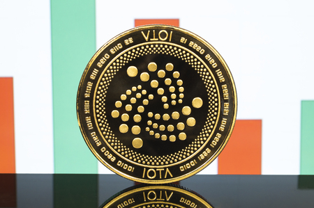 iota is a modern way of exchange and this crypto currency is a convenient means of payment in the financialの写真素材