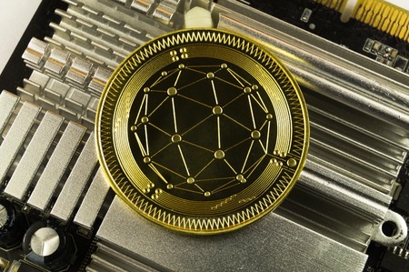 qtum is a modern way of exchange and this crypto currency is a convenient means of payment in the financialの写真素材