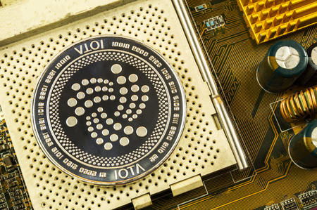 iota is a modern way of exchange and this crypto currency is a convenient means of payment in the financial and web marketsの写真素材