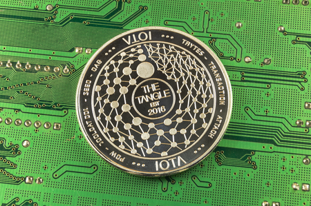 iota is a modern way of exchange and this crypto currency is a convenient means of payment in the financial and web marketsの写真素材