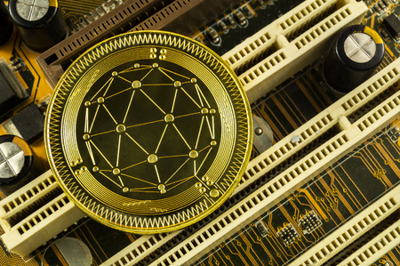qtum is a modern way of exchange and this crypto currency is a convenient means of payment in the financialの写真素材