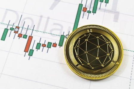 qtum is a modern way of exchange and this crypto currency is a convenient means of payment in the financialの写真素材