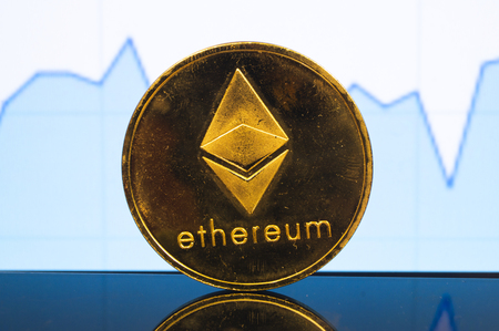 ethereum is a modern way of exchange and this crypto currency is a convenient means of payment in the financial and web marketsの写真素材