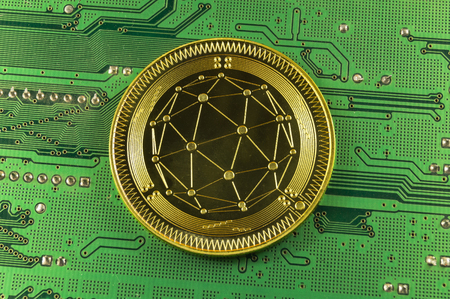 qtum is a modern way of exchange and this crypto currency is a convenient means of payment in the financialの写真素材