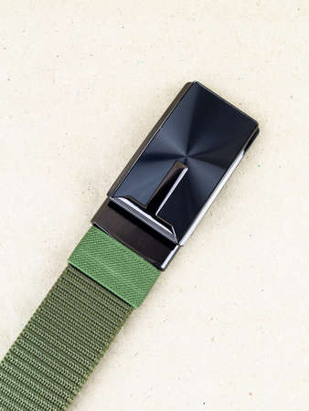The colored belt is on the table. flat lay imageの写真素材