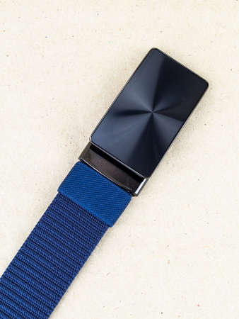 The colored belt is on the table. flat lay imageの写真素材