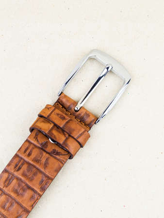 The colored belt is on the table. flat lay imageの写真素材