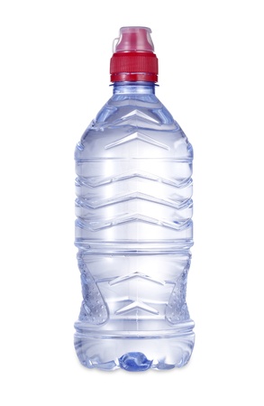 a bottle of water with clipping pathの写真素材
