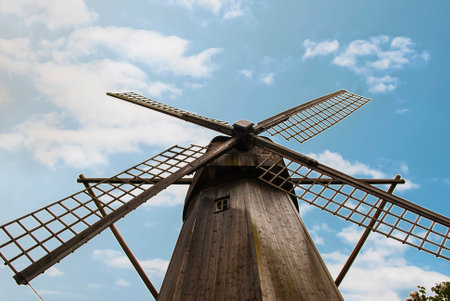 Windmills of island Saaremaa Estoniaの写真素材