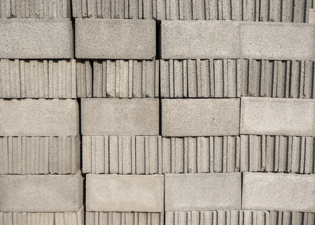 Stack of cement blocks.の写真素材