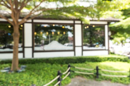 Abstract blurred image , japanese garden for backgroundの写真素材