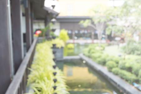 Abstract blurred image , japanese garden for backgroundの写真素材