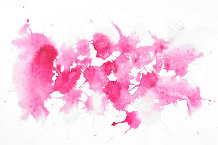Abstract watercolor art hand painting texture isolated. Red water color splashingの写真素材