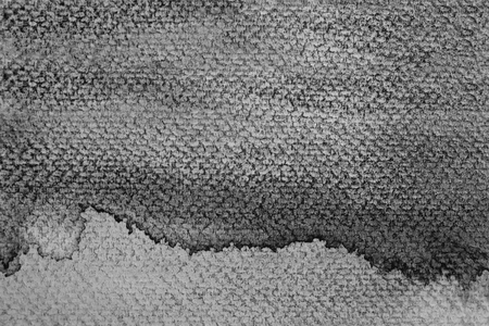 Dark grey watercolor handmade background. Aquarelle paint paper texture stain element for design, cards, templates.の写真素材