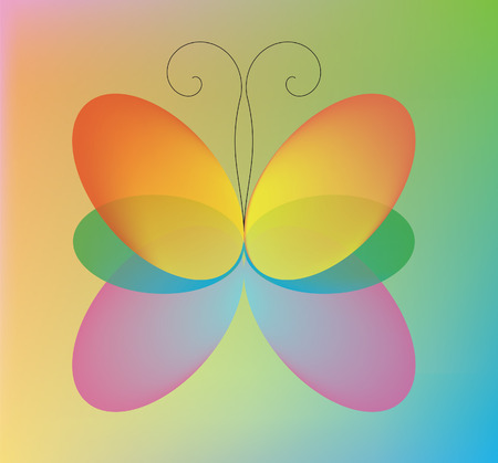 Abstraction. The beautiful color butterflyのイラスト素材