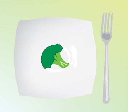 A dietary food. Dietary cabbage on a plateのイラスト素材
