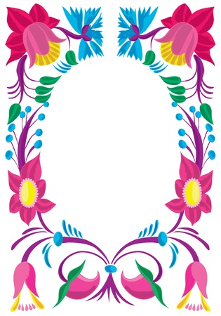 Celebratory card. Design of a flower ornament.のイラスト素材