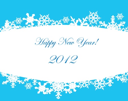 New Year's card with snowflakes.のイラスト素材