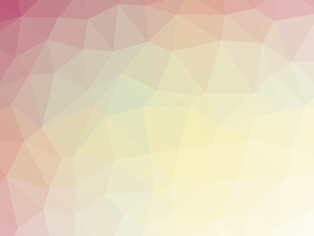 Pink yellow white gradient polygon shaped background.の写真素材