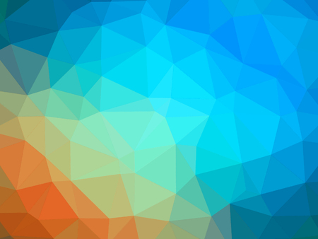Rainbow orange blue gradient polygon shaped background.の写真素材