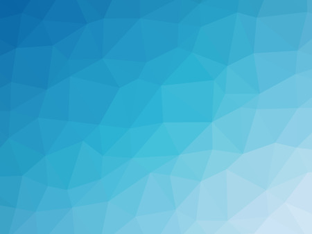 Abstract turquoise blue gradient low polygon shaped background.の写真素材