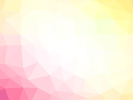 Abstract pink yellow white gradient polygon shaped background.の写真素材